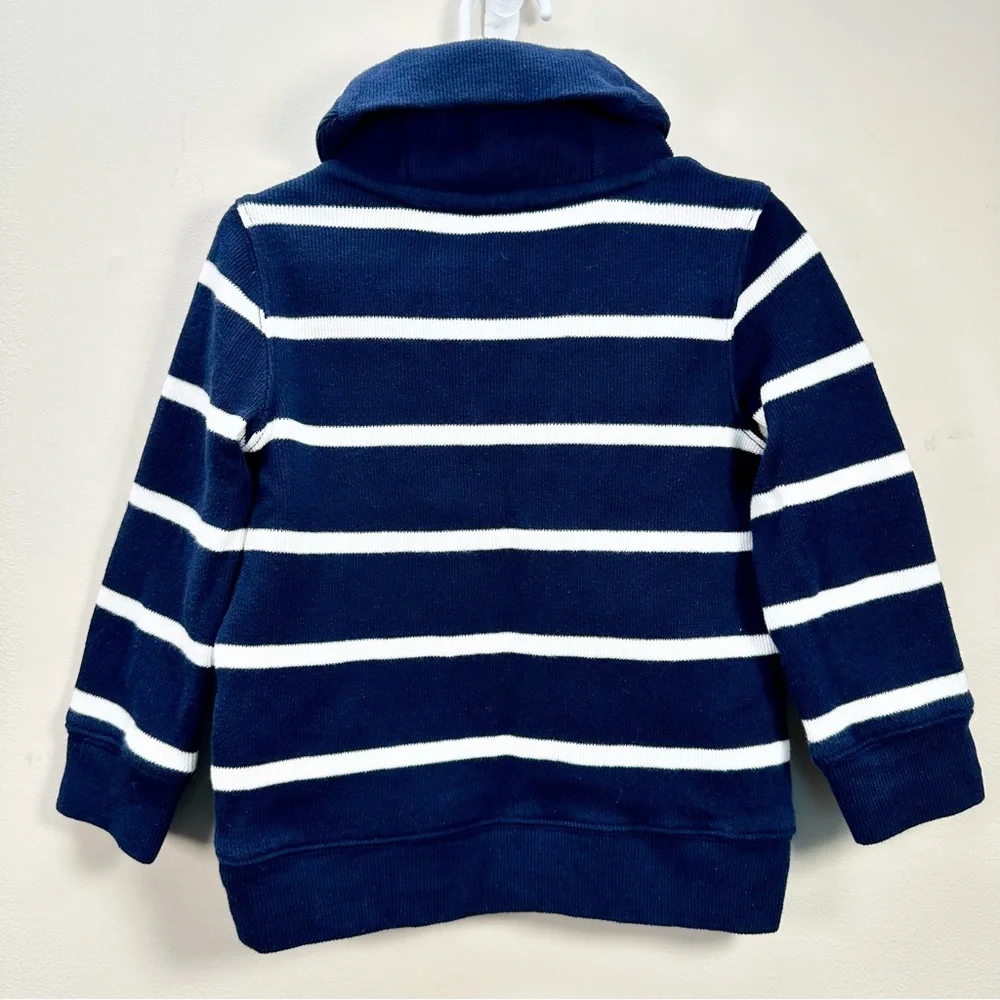 Baby GAP Navy Blue Striped Shawl Neck Sweater, 3T
